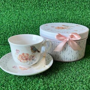 Taza Plato Pájaro Real